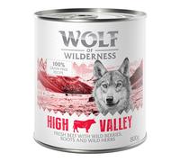 Wolf of Wilderness Adult 6 x 800 g umido Single Protein per cane - Green Fields - Agnello