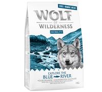 Wolf of Wilderness Free-Range-Meat Crocchette e Alimenti umidi per cani - 1 kg crocchette Explore The Blue River Mobility - Pollo allevato all'aperto & Salmone