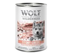 Wolf of Wilderness Junior "Expedition" 6 x 400 g umido cane - Stony Creek - Pollame con Manzo