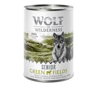 Wolf of Wilderness Senior 6 x 400 g umido per cane - Green Fields - Agnello & Pollo