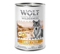 Wolf of Wilderness Senior "Expedition" 6 x 400 g umido per cane - Sandy Path - Pollame con Pollo