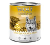 Wolf of Wilderness "Triple Taste" 6 x 800 g - The Savanna: Tacchino, Manzo, Capra