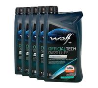 WOLF Officialtech 0W-20 Ll Fe Porsche C20, VW 508 00, VW 509 00, 5x1 Litro