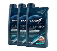 WOLF Officialtech 0W-30 Sp BMW Longlife-12FE, MB 229.61, Dtfr 15D100, 3x1 Litro