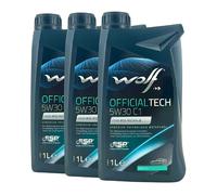WOLF Officialtech 5W-30 C1 Jaso DL-1, Ford WSS-M2C934-B, STJLR.03.5005, 3x1 Lt.