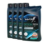 WOLF Officialtech 5W-30 C3 Ll III Opel OV0401547-D30, OV0401547-G30, 4x1 Litro