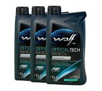 WOLF Officialtech 5W-30 C4 MB 226.51,MB 229.51, Fiat 9.55535-S4, 3x1 Litro