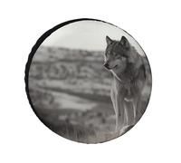 Wolf On The Grass - Copertura universale per pneumatici da rimorchio, impermeabile, per rimorchi, camion, caravan, SUV, 24-36 pollici (adatta per ruote da 36 pollici)