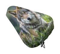 Wolf On The Grass - Coprisedile per bicicletta, impermeabile, con coulisse, per pioggia, neve, polvere, per mountain bike, bici da strada