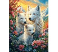Wolf Pack in Garden Puzzle 1000 Pezzi Gioco Creativo Per Ragazzi Fairy Tale Oil Painting Dream Intelligenza Educativa Rompicapo Idea Regalo Per Figlio A Natale E Compleanno 1000 PCS