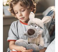Wolf peluche - tessuto di lusso 30 cm | peluche peluche da collezione, morbido design a pecora per divano, camera da, decorazione per la casa, regalo originale per adulti e bambini
