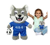 Wolf Plush - Morbido Animale Di Peluche Abbracciabile Con Un Ciondolo Dal Suono Dei Cartoni Animati, Un Accogliente Giocattolo Coccoloso Per Il Comfort Della Buonanotte, L'accessorio Per Lo Zaino E La