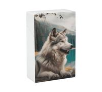 Wolf - Portasigarette per sigarette King Size standard da 85 mm, capacità 20 pezzi, con apertura a pressione, custodia rigida portatile e impermeabile, per uomini e donne, porta sigarette tascabili