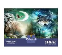 Wolf Puzzle 1000 Pezzi Per Adulti, 1000 Pezzi Snowy Forest Sfida Capricciosa Gioco Educativo Gioco Per La Decorazione Della Casa 52x38cm/1000pcs