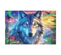 Wolf Puzzle 1000 Pezzi Relax E Meditazione Luminous Enchanted Beasts Rompicapo Mindfulness Attività Per Il Benessere Riduzione Dell'ansia Regalo Per Tutti 1000 PCS