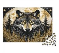 Wolf Puzzle 1000Pcs Completo Luna Decorazione Per La Casa. Rilassamento E Intelligence Per Adulti E Bambini Da 14 Anni 1000pcs (75x50cm)