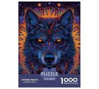 Wolf Puzzle Da 1000 Pezzi Per Adulti E Ragazzi Jigsaw Gigante Multicolore Moderno Educativi Compleanno Travel Gift Qualità Premium 52x38cm/1000pcs