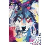 Wolf Puzzle Giochi 1000 Pezzi Festa Aziendale Arte Animal Puzzle Adulti Idea Regalo Per 1000pcs (75x50cm)