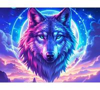 Wolf Rompicapo 1000 Pezzi Per Regalo Di Halloween Cartone Rigido Per Adulti Vibrant Fantasy Animals Tema Horror Per Feste Con Amici Edizione Limitata Top Vendita 1000 PCS/75x50cm