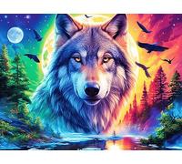 Wolf Rompicapo 1000 Pezzi Puglia Per Adulti Magical Cosmic Creatures Cartone Spesso Resistente Per Tempo Libero E Passatempo Da Passatempo Con Poster Incluso Top Vendita 1000 PCS/75x50cm