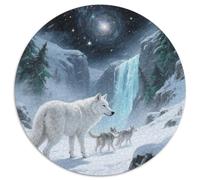Wolf Rundes 1000 Puzzle Animals Rundes Puzzle Familienpuzzle Erwachsene Anspruchsvoll Puzzle Für Erwachsene Und Kinder Reisegeschenke 1000pcs (67.5x67.5cm)