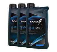 WOLF Semi-Synth 2T Api TC, ISO-L-EGB, Jaso Fb, 3x1 Litro