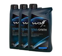 WOLF Semi-Synth 2T Api TC, ISO-L-EGB, Jaso Fb, 3x1 Litro