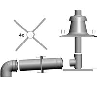 Wolf Set di collegamento DN60/100 - C93x DN80 nel vano, copertura PP, 2651752