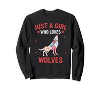 Wolf Solo Una Ragazza Che AMA i Lupi Felpa