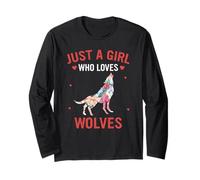 Wolf Solo Una Ragazza Che AMA i Lupi Maglia a Manica