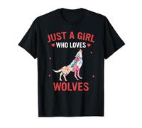 Wolf Solo Una Ragazza Che AMA i Lupi Maglietta