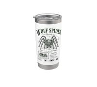 Wolf Spider Lycosidae Arachnid Natural History Bicchiere termico in acciaio inox doppia parete