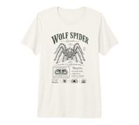 Wolf Spider Lycosidae Arachnid Natural History Maglietta Premium