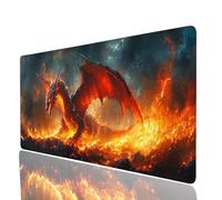Wolf Tappetino Mouse xxl 80x40x0.3cm, Impermeabile Tappetino Mouse Gaming, Mousepad Animale Base in Gomma Antiscivolo Bordi Cuciti Resistenti All'abrasione Mousepad per Scrivania Gaming Laptop JXL1943