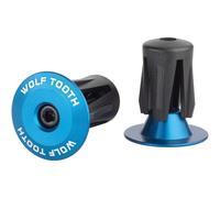 Wolf Tooth Alloy Bar End Plugs Blue One Size