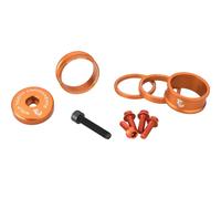 Kit colore anodizzato a denti di lupo distanziali per cuffia tappo dello stelo bulloni per portaborraccia arancione