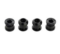Set di 4 viti e dadi per camino a dente di lupo 1x 6 mm nero