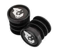 Wolf Tooth Components - Set di 2 tappi terminali per manubrio, colore: Nero
