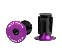 Wolf Tooth Components Tappi Estremità Manubrio In Lega - Ultraviolet Purple