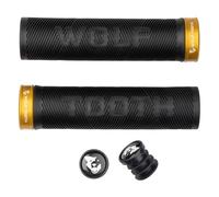 Manopole Bici MTB ECHO Lock-On Nero Oro Ergonomiche Resistenti