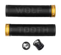 Wolf Tooth Echo Lock-On Manopole Da Manubrio Nero Con Collare Oro
