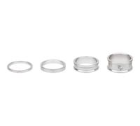 Wolf Tooth Kit distanziali 3 mm, 5 mm, 10 mm, 15 mm, argento grezzo
