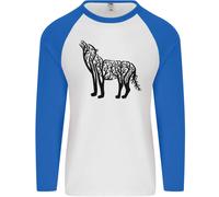 Wolf Tree Animal Ecology Uomo L/S Baseball T-Shirt