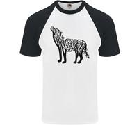 Wolf Tree Animale Ecologia Uomo S/S Maglietta Baseball