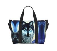 Wolf Under Moon - Borsa a tracolla da donna con stampa, adatta per pendolarismo/fitness/viaggi, borsa a tracolla alla moda e versatile