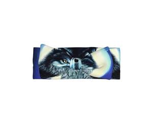Wolf Under Moon - Fascia per capelli con fiocco per bambine, in poliestere morbido ed elastico, perfetta per neonati, 0-6 mesi, regalo per bambini, accessorio fotografico