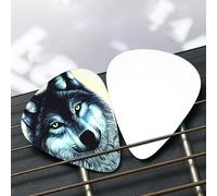 wolf under moon Set di plettri per chitarra con motivo (sottile/medio/spesso), ampiamente compatibile con tutti i tipi di strumenti a corda,