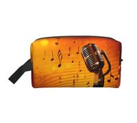 Wolf Under Moon - Trousse da viaggio portatile di grande capacità (modelli stampati), impermeabile, per uomini e donne, per viaggi di lavoro, fitness, bagno, conservazione quotidiana, Microfono con