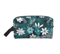 Wolf Under Moon - Trousse da viaggio portatile di grande capacità (modelli stampati), impermeabile, per uomini e donne, per viaggi di lavoro, fitness, bagno, conservazione quotidiana, Teal Grigio e