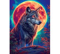 Wolf Under The Blood Moon Puzzle 1000 Pezzi Rompicapo Per Serate Solitarie Wildlife Pet Cute Attività Rilassante Per Momenti Di Pace Antistress Naturale Regalo Per Tutti 1000 PCS